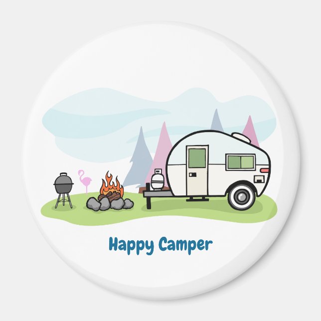 Íman Feliz Trailer de Camper (Frente)