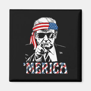 Íman Feliz Trump Vintage 4 de Julho Patriótico América