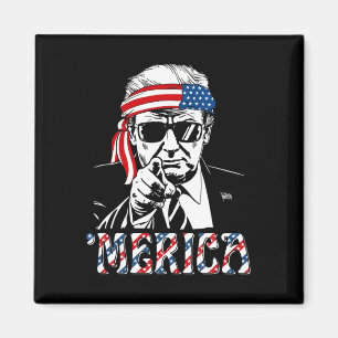 Íman Feliz Trump Vintage 4 de Julho Patriótico merica A