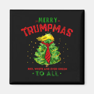 Íman Feliz Trumpmas Divertido Papai Noel Trump Árvore d