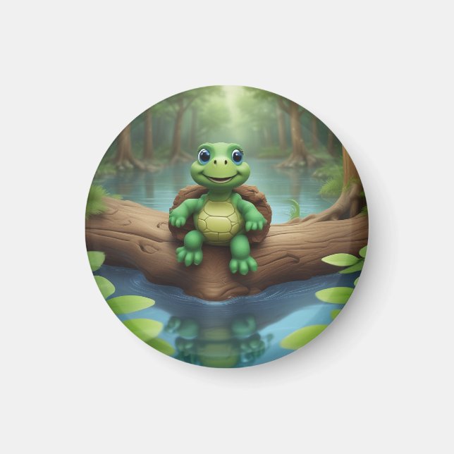 Íman Feliz Turtle Birday Magnet (Frente)