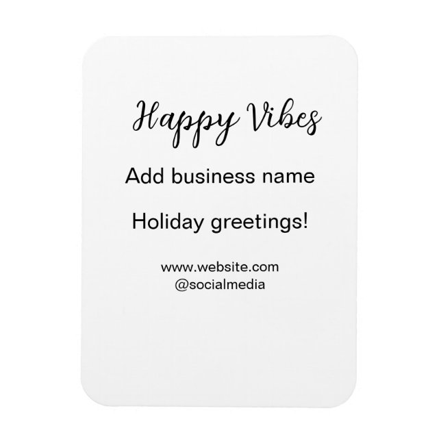 Íman Feliz vibes cartões de natal de Natal (Vertical)