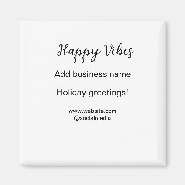 Íman Feliz vibes cartões de natal de Natal (Frente)