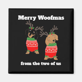 Íman Feliz Woofmas Dachshund Natal 