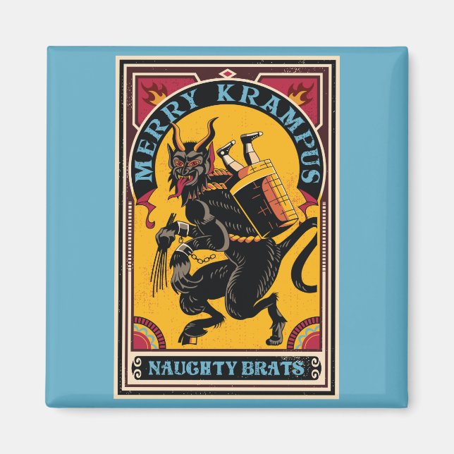 Íman Feliz Xmas Krampus Naughs Brats Circus Poster (Frente)