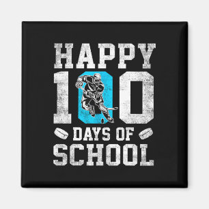 Íman Felizes 100 Dias De Escola Amantes De Hóquei Menin