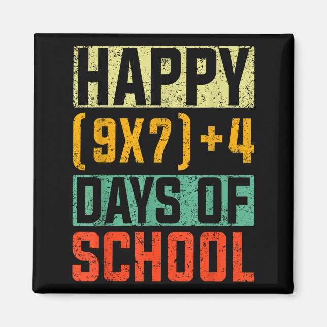 Íman Felizes 67 Dias De Escola Professor De Matemática  (Frente)