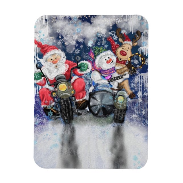 Íman Felizes amigos de Natal do Magnet - Divertido (Vertical)