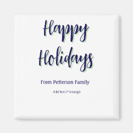 Íman Felizes feriados azuis na moda