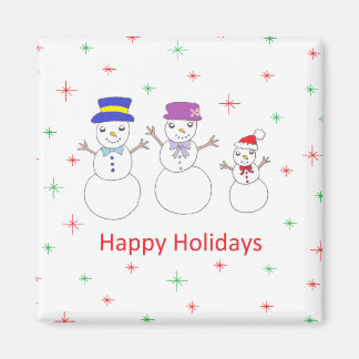 Íman Felizes Feriados da Família Snowman