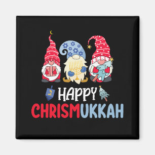 Íman Felizes Gnomos do Chrismukkah Hanukkah Natal Feliz