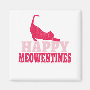 Íman Felizes Meowentines Presente de namorados para a