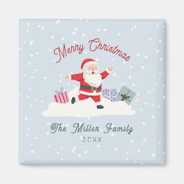 Íman Felizes Papais noeis, azul claro Natal