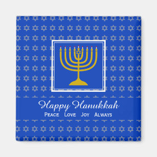 Íman FELIZMENTE HANUKKAH Paz Amor Joy Cozinha Azul Pers