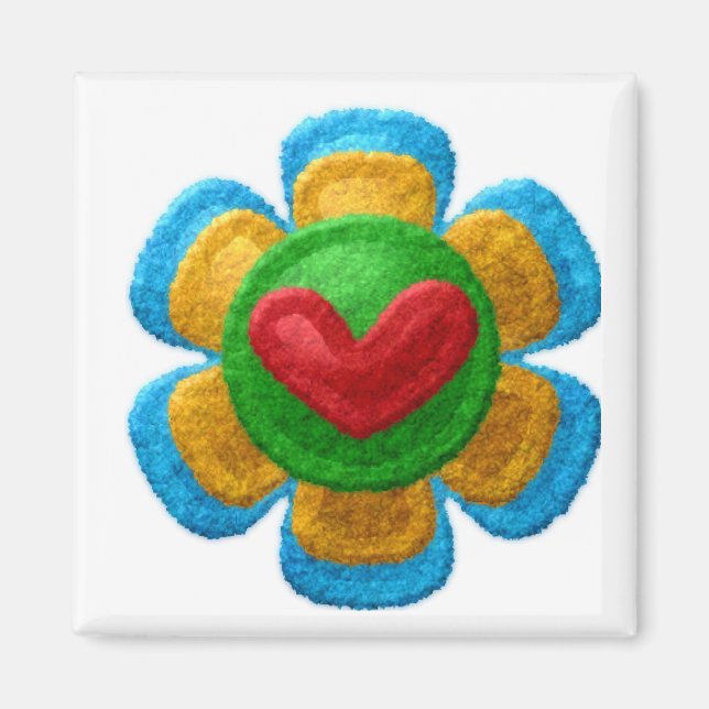 Íman FELT FLOWER Locker Magnets, Frigerador (Frente)