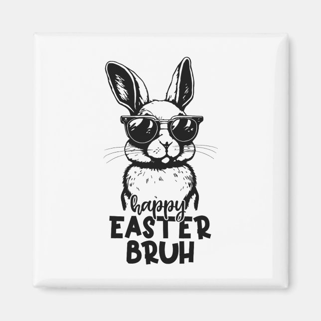 Íman Felz pascoa Bruh Funny Coelho Páscoa Coelho Coelho (Frente)