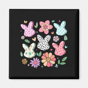 Íman Felz pascoa Bunny Boho Xadrez Floral Coelho Coelho