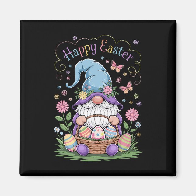 Íman Felz pascoa Bunny Gnome Hug Easter Egs Gnome Lov (Frente)