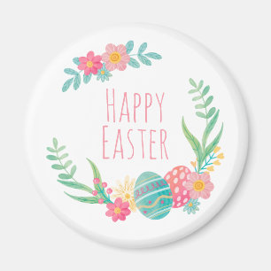 Íman Felz pascoa Floral Simples Magnet