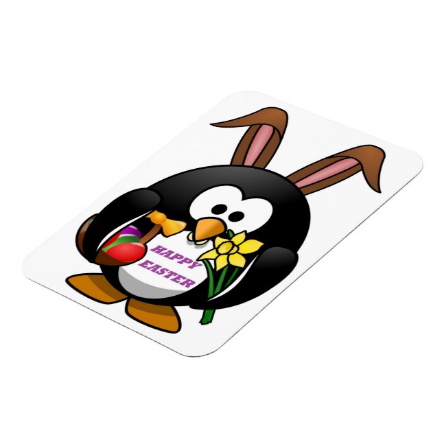 ÍMAN  "FELZ PASCOA" PENGUIN BUNNY (Left Side)
