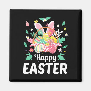 Íman Felz pascoa Sayings Egg Bunny Floral Gifts Mulhere