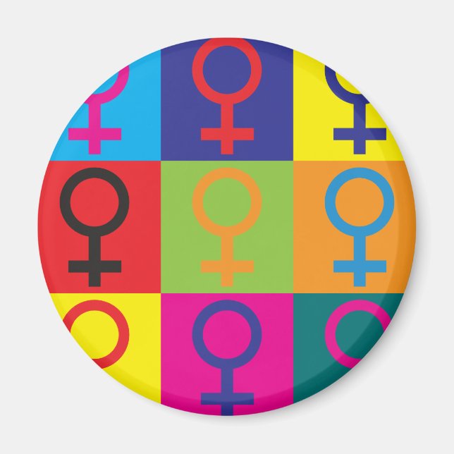 Íman Feminismo Pop Art (Frente)
