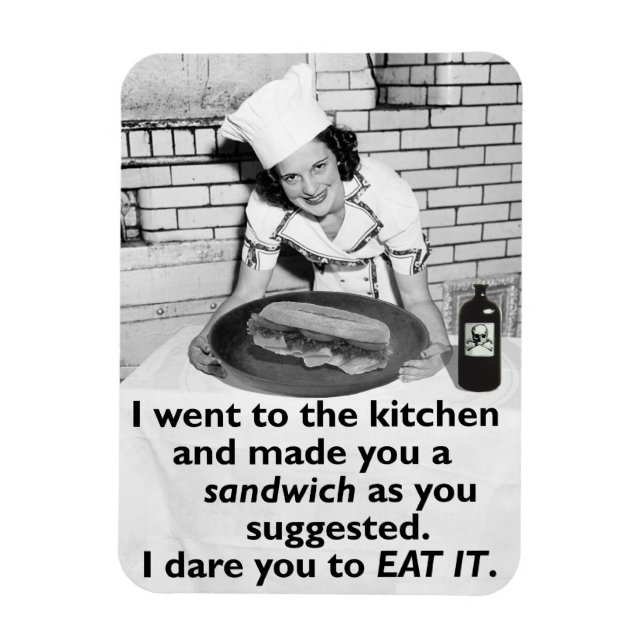 Íman Feminista Engraçada Me Torne Um Sanduíche (Vertical)