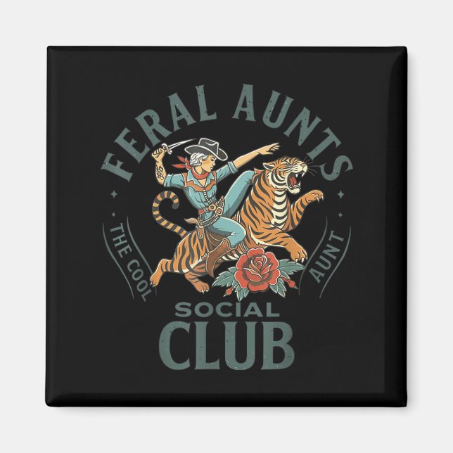 Íman Feral Aunts Social Club Western Cowgirl Riding Tig (Frente)