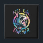 Íman Feral Girl Summer Ogambm Tie Dye Raccoon<br><div class="desc">Feral Girl Summer Ogambm Tie Dye Raccoon</div>