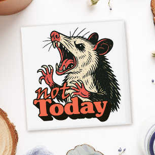 Íman Feral Irritado Possum Hoje Não É Tipografia