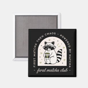 Íman Feral matcha clube engraçado guaxinim ama sarcasmo