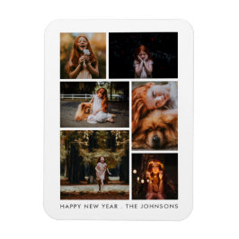 Íman Feriado de Ano Novo Personalizado pela Colagem de 