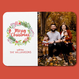 Íman Feriado de Foto da Frota de Watercolor de Natal El