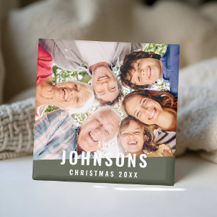 Íman Feriado de Fotografia da Família Moderna Chic Simp