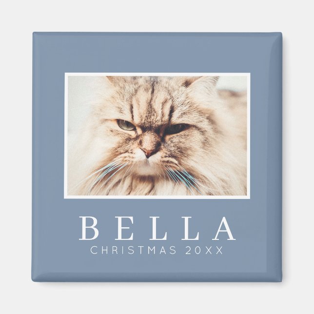 Íman Feriado de Fotos de Pet da Família Personalizada M (Frente)