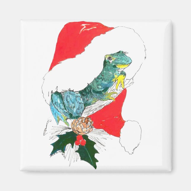 Íman Feriado de Natal e sapo Impresso (Frente)