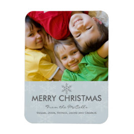 Íman Feriado de Neve Azul e Cinza