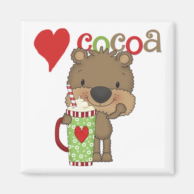 Íman Feriado do amor do cacau do urso (Frente)
