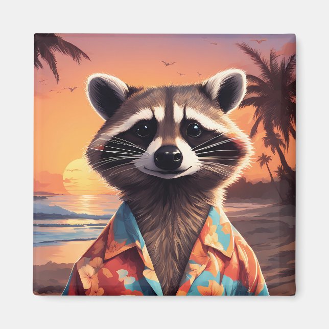 Íman Feriado Raccoon (Frente)