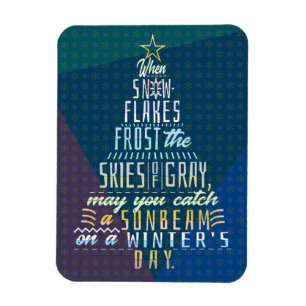Íman Feriados de inverno Árvore de Natal Poem