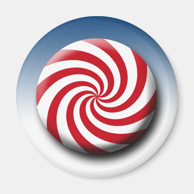 Íman Feriados de Natal Candy Pepperminta de inverno (Frente)