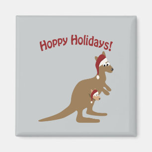 Íman Feriados Hoppy! natal Kangaroo