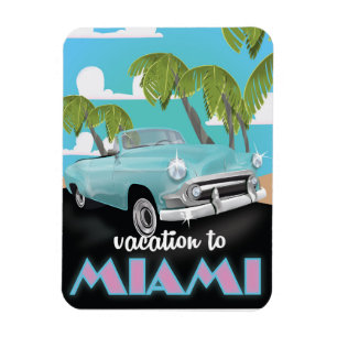 Íman Férias ao Poster de viagens de Miami