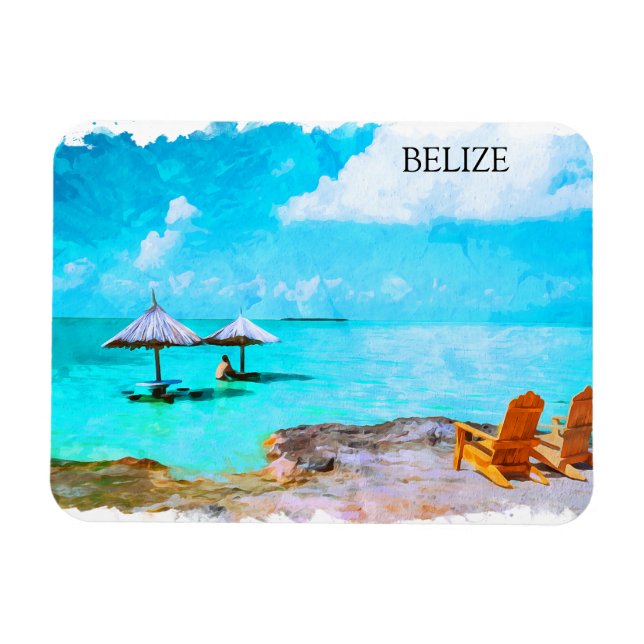 Íman Férias de Belize Tropicais (Horizontal)