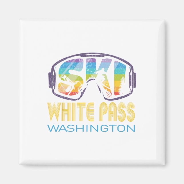 Íman Férias de Esqui Branco P Washington  (Frente)