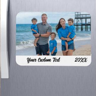 Íman Férias de Família Personalizadas Foto Geladeira