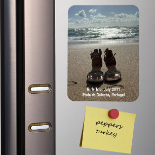 Íman Férias de Família Personalizadas Foto Geladeira
