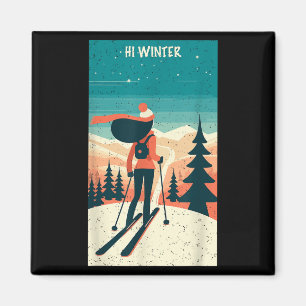 Íman Férias de Inverno Esqui Natal X-mas Esqui Esquiado