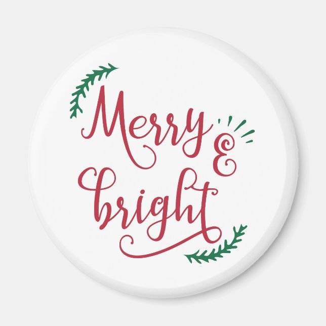 Íman Férias de Natal alegres e brilhantes (Frente)