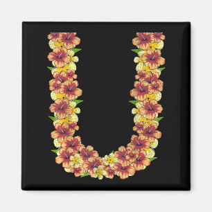 Íman Férias de Verão Tropicais Flores Havaianas Florais